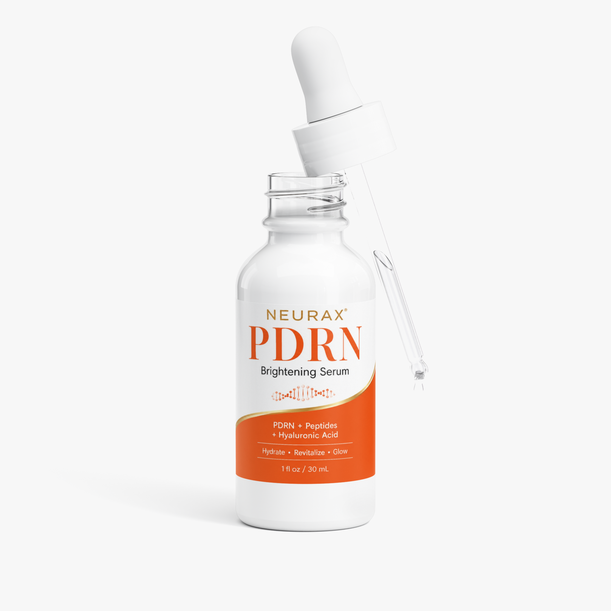 PDRN Brightening Serum product with dropper